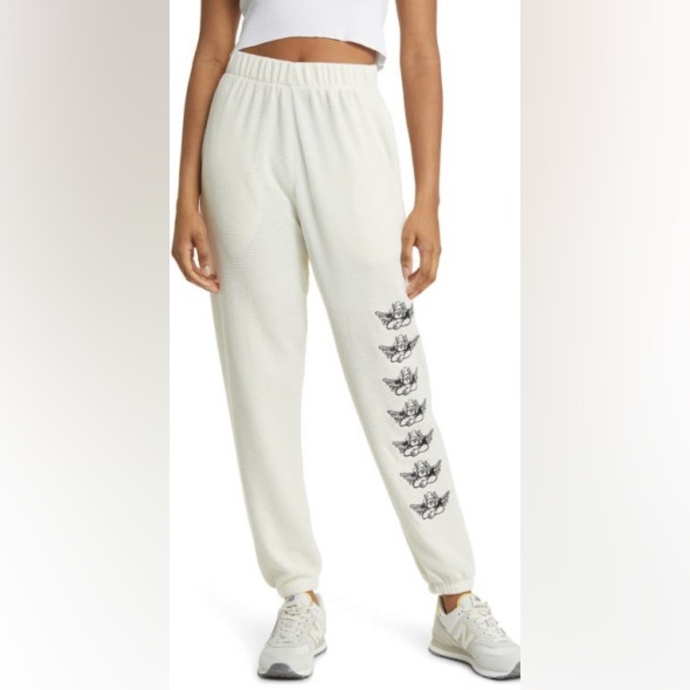 Boys Lie Beige Waffle Knit Sweatpants